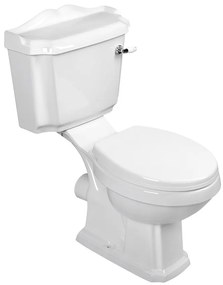 Aqualine Sapho, ANTIK WC kombi + PP WC sedátko, biela