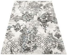 Koberec Argent 14721 U11 ornament modrý / krémový / sivý