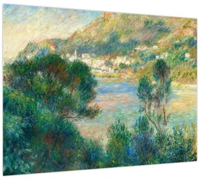 Sklenený obraz - Auguste Renoir, View of Monte Carlo from Cap Martin, reprodukcia (70x50 cm)