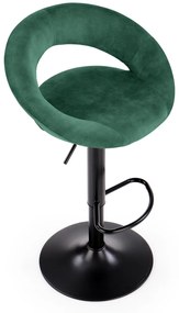 Barová stolička H-102 - tmavozelená / čierna