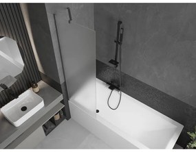 Mexen Next, 1-krídlová vaňová zástena 60 x 150 cm, 6mm sklo námraza, brúsená grafitová, 895-060-000-00-30-66