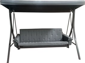 MADRID záhradná hojdačka kovová šedá