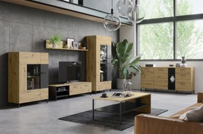 Konferenční stolek Lucas II 41 120 cm dub Artisan/černý