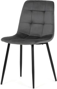 Jedálenská stolička zamatová, sivá CT-V5081 GREY4