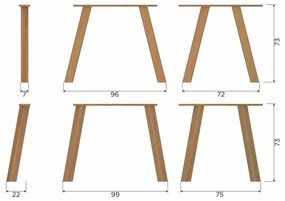 Jedálenský stôl z dubového dreva 100x180 cm Tablo – WOOOD