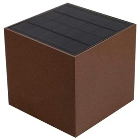 LED solárne nástenné svietidlo senzor LED/9W/3,7V 3000-5000K IP65 hnedá