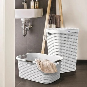 Kôš na čistú bielizeň COUNTRY biely, 40 l