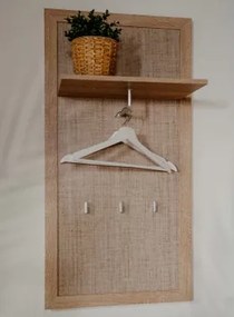 Predsieňový šatníkový panel Bali, dub sonoma/výplet%