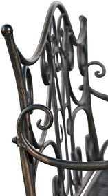 Rustikálna kovová lavička Tar - Bronzová