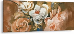 Obraz - Maľovaná kytica kvetov (120x50 cm)