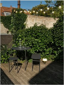 Čierna kovová záhradná lavica Disc – Zone