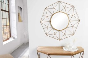 Dizajnové nástenné zrkadlo Diamond L mosadz 80cm