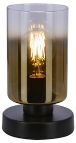 Čierna stolová lampa so skleneným tienidlom (výška 20 cm) Aspra – Candellux Lighting