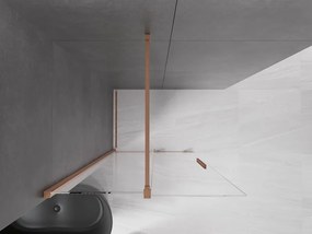Mexen Velar, posuvné dvere do otvoru typ Walk-In 100 cm, 8mm číre sklo, medená matná, 871-100-000-03-65