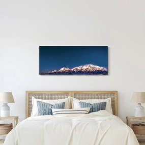 Obraz hôr a nočnej oblohy (120x50 cm)