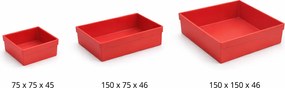 Plastové boxy, 150 x 150 x 46 mm