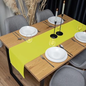 Biante Dekoračný behúň na stôl Rongo RG-026 Žltozelený 20x120 cm