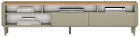 TV stolík Elivo 200 cm na nožičkách - eukalyptus / dub baltic dune