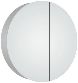 Aluminio Round Zrkadlová skrinka, ⌀ 60 × 10 cm, strieborná