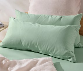 Obliečky na vankúše z mikrovlákna, 2 ks, zelené, cca 80 x 40 cm