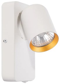 Nástenné bodové svietidlo ANDY 1xGU10/8W/230V biela/zlatá