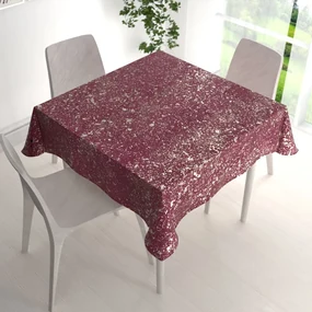 Biante Zamatový štvorcový obrus Isabela IBL-006 Gold Design vínový 70x70 cm