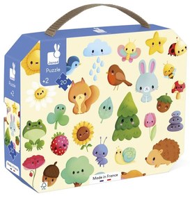 Janod Puzzle pre deti Príroda v kufríku 20 ks