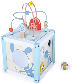 Vzdelávací drevený triedič kociek + bloky ECOTOYS