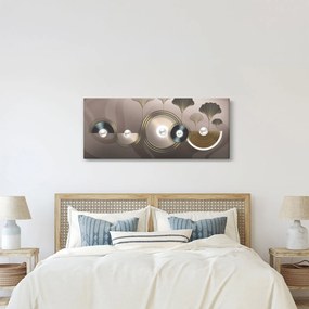 Obraz - Zlatohnedá abstrakcia (120x50 cm)