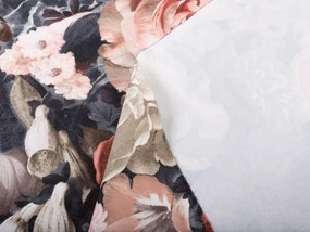 Biante Zamatový behúň na stôl Tamara TMR-018 Červené kvety 20x120 cm