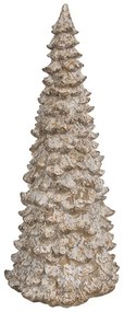 Béžová dekorácia vianočný stromček Christmas Tree - Ø 13*30 cm