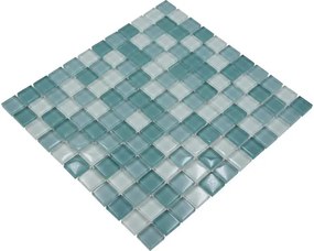 Sklenená mozaika XCM 8114 30,5x32,5 cm zelená