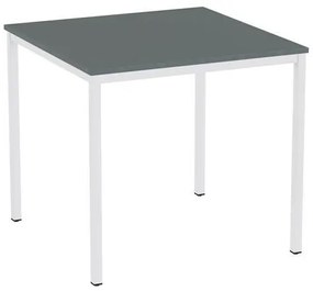 Jedálenský stôl Versys so svetlosivým podnožím RAL 7035, 80 x 80 x 74,3 cm, tmavosivý