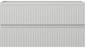 Mexen Rivel, kúpeľňová skrinka 90 cm, 2 zásuvky, drážkovaná, matná sivá, 91A20-09047-2-BFF62