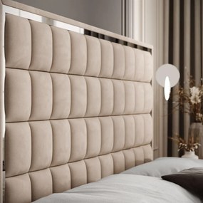 VYSOKÁ ČALÚNENÁ POSTEĽ NOEMI SILVER 140X200 ROYAL VELVET 170