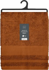 Froté bavlnený uterák v terakotovej farbe 50x90 cm Tendresse – douceur d'intérieur