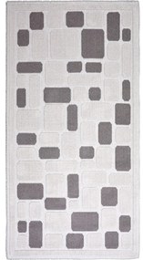 Béžový bavlnený koberec Vitaus Mozaik, 80 x 200 cm