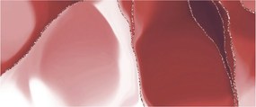 Obraz - Červená abstraktná kvetina N⁰3 (120x50 cm)