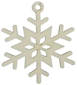 Drevená vločka Snežka mini