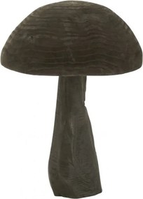 Malý černý dřevěný dekorativní hříbek – 28*28*39 cm