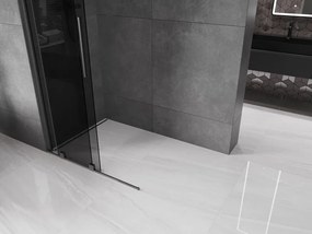Mexen Velar, sprchová zástena s posuvnými dverami Walk-in 85 x 200 cm, 8mm šedé sklo, grafit brúsený, 871-085-000-43-66