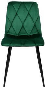 Jedálenská stolička MADISON zamatová, tmavozelená