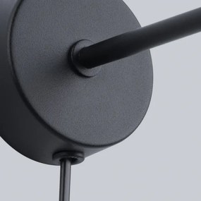 Sollux SL.1164 - Nástenná lampa SUBA 1xE27/15W/230V čierna