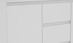 Komoda so 3 zásuvkami Carlos, biela, 120 cm