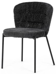 Jídelní židle, šedá, látka bouclé, CT-W1077 GREY2