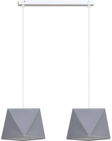 Závesné svietidlo Diamond, 2x textilné tienidlo (mix 5 farieb), (výber z 2 farieb konštrukcie)