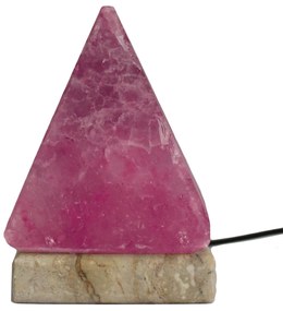 Himalájska soľná lampa pyramída na USB (viacfarebná) - 9cm
