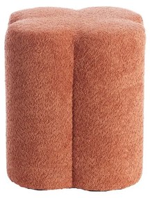 Oranžový taburet z textílie buklé Nalani – Light &amp; Living