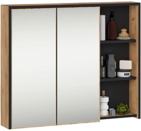 Závesná kúpeľňová skrinka so zrkadlom VAMI 90 cm - výber z 6 prevedení