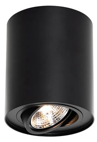Moderné stropné bodové svietidlo čierne otočné a sklopné AR70 - Rondoo Up